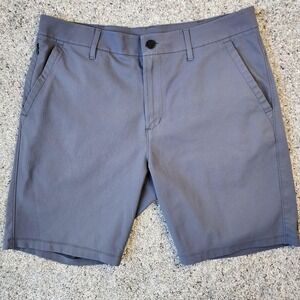 Public Rec Mens 32 Gray Athletic Flat Front Golf Lifestyle Shorts 7in EUC